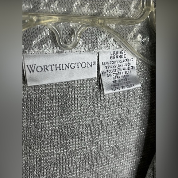 Worthington Gray Houndstooth Blazer Large - Picture 5 of 6